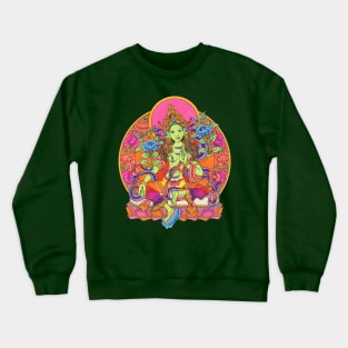 Green Tara, Sunrise Style Crewneck Sweatshirt